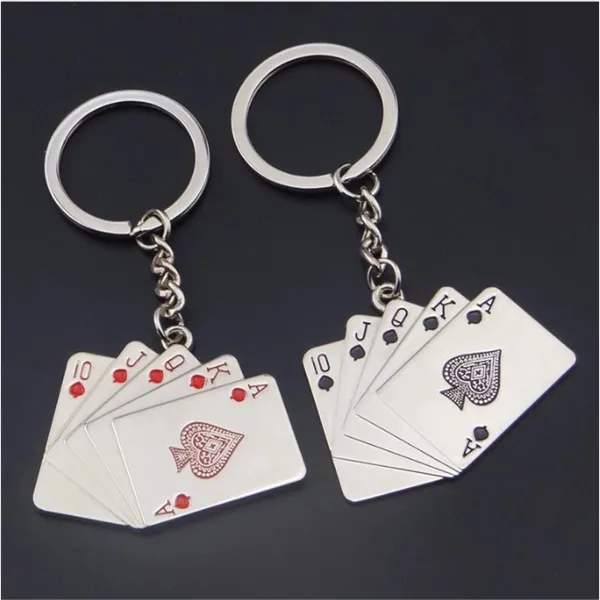Playing card key ring