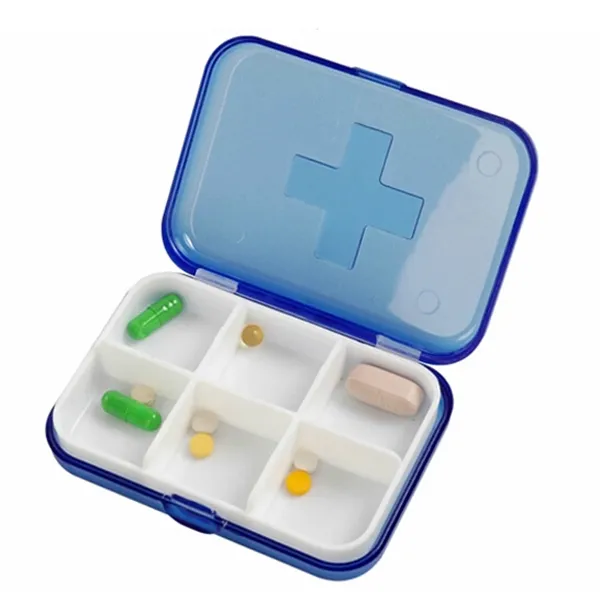 Pillbox with 6 compartments