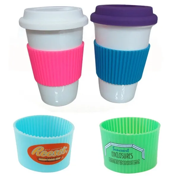 Silicone Non-slip Cup Sleeve Heat Proof Cup-Set